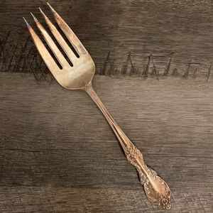 Vintage William Rogers pattern silver plated serving fork